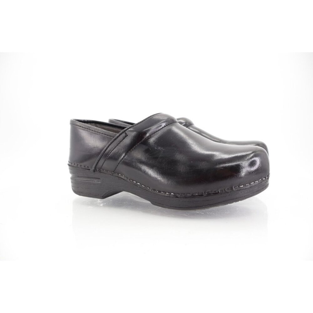 Dansko XP Pro Clog Platform Black Leather Nurse Comfort Shoe Women 8.5 Wedge